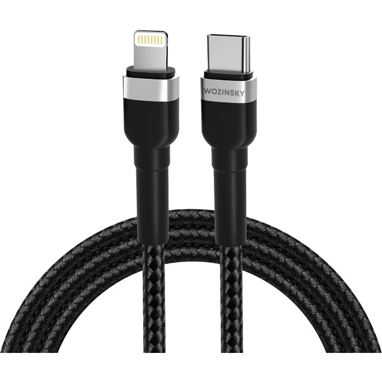 Wozinsky USB-C til Lightning Kabel PD 30W 2m - Sort