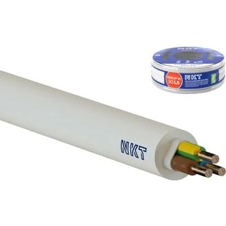 NKT 3G1,5 NOIKLX 90 DCA Halogenfri Installationskabel, Lysegrå