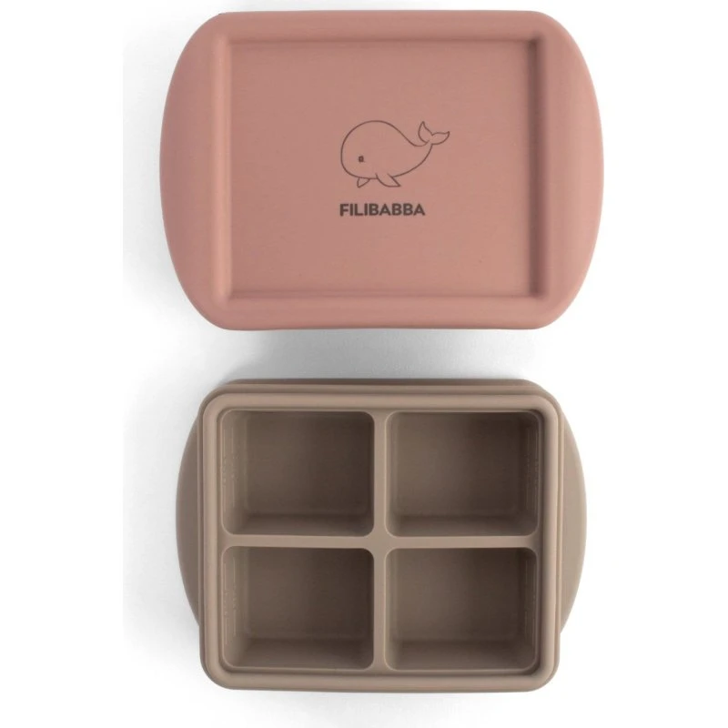Filibabba Frysebakke til babymad 4x65 ml – Rose Mix (2 stk)