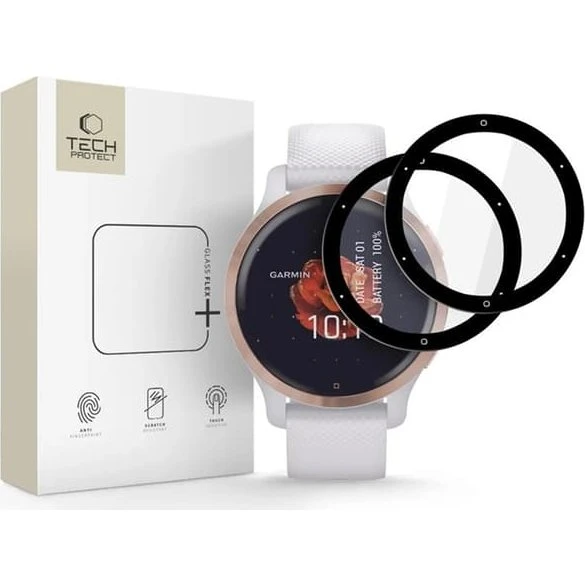 Tech-Protect Garmin Fenix Venu 3S Glass Flex+ Skærmbeskytter (2-pack)
