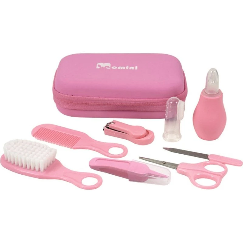 Momini Pinky Babyplejesæt - 8 dele, pink