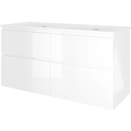 Sanibell Proline møbelpakke, 121x46 cm, hvid højglans