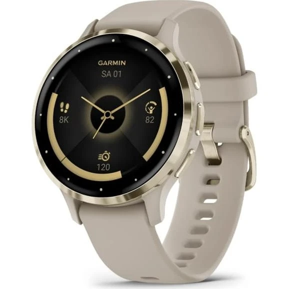 Garmin Venu 3S AMOLED Smartwatch 41 mm - Fransk Grå/Guld