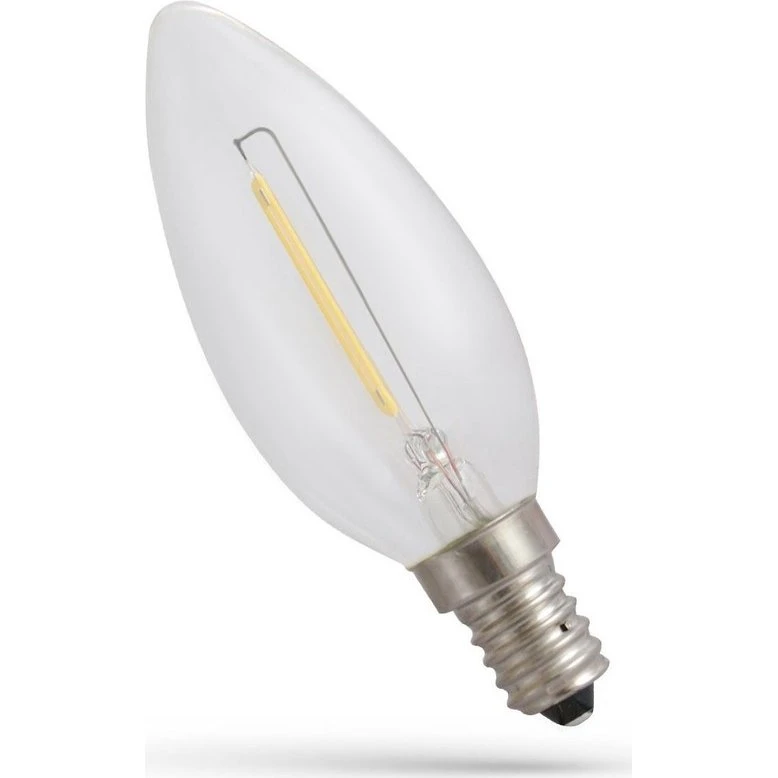 Spectrum E14 1W LED pære C35 - Ekstra varm hvid 1800K