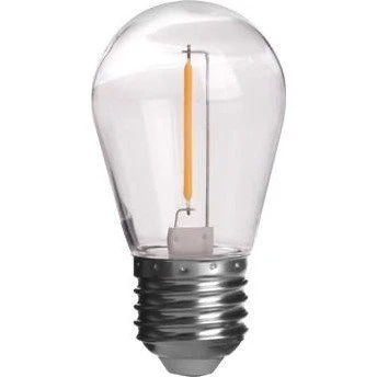 5 stk E27 1W LED pære - ST14 COB Filament, Varm Hvid