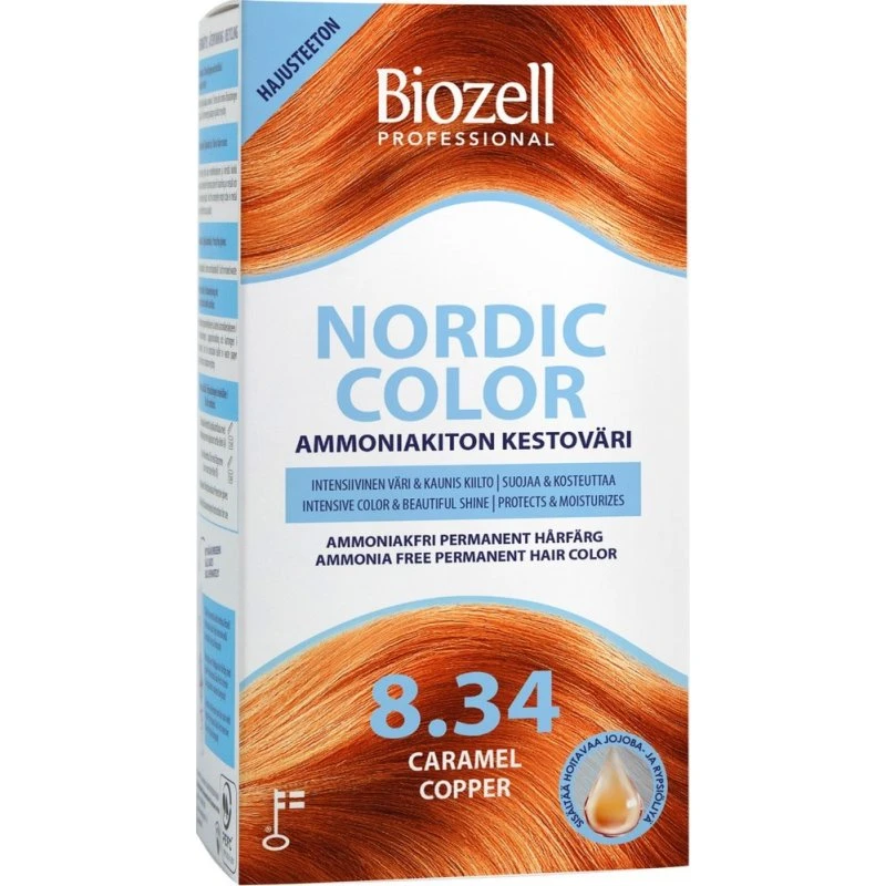 Biozell Professional Nordic Color 8.34 Caramel Copper (120 ml)