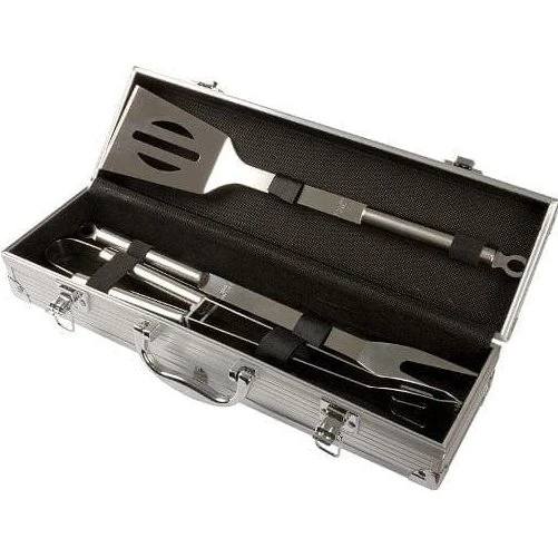 Master Grill MG111 Grillværktøjssæt i aluminiumskuffert - 3 dele