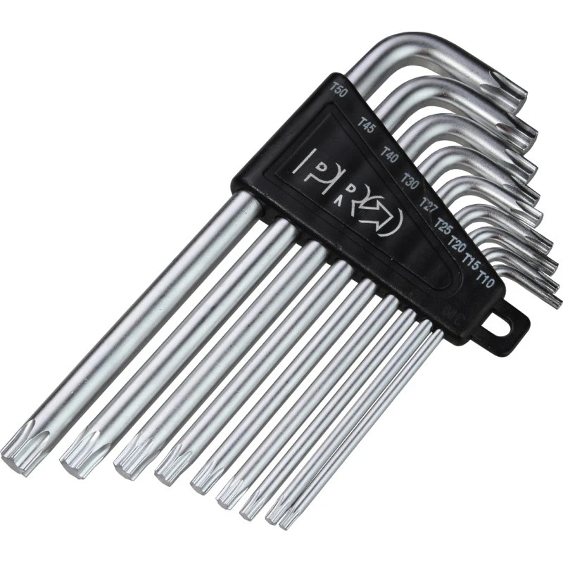 PRO Bikegear Torxnøglesæt 9 dele T10-T50 med holder