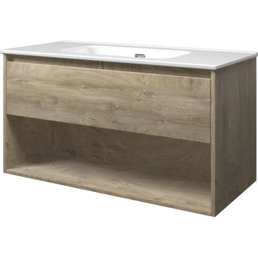 Sanibell Proline badeværelsesmøbel, 101x46 cm, rå eg