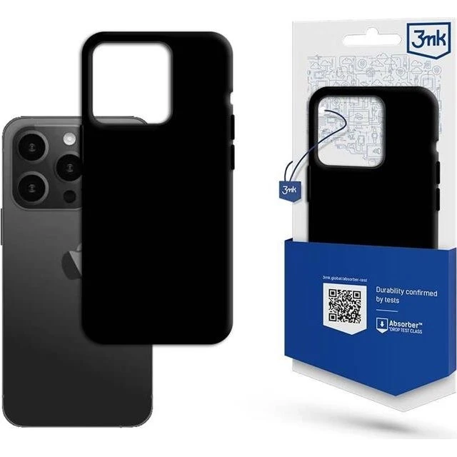 3MK Telefontaske til iPhone 15 Pro Matte - Sort