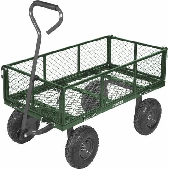AWTOOLS Havetransportvogn 250 kg - med trådnet og store hjul