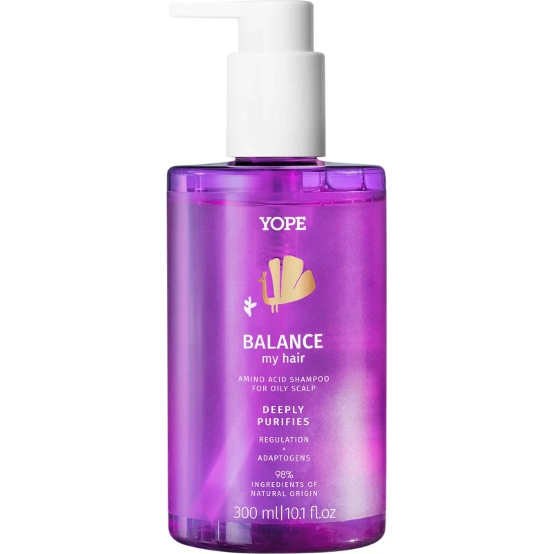 YOPE Bounce Balance My Hair Shampoo for fedtet hovedbund, 300 ml