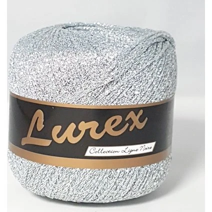 Lammy Lurex Effektgarn - Sølvfarvet - fv 01