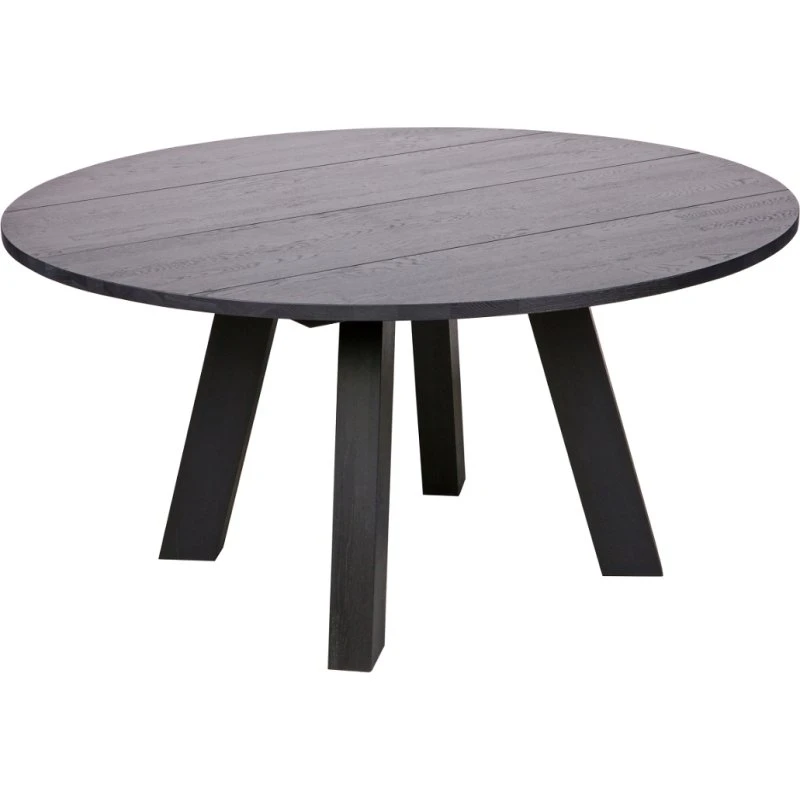 WOOOD Rhonda Rundt Spisebord i Sort Eg, Ø150 cm