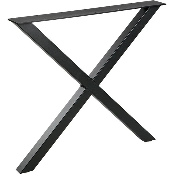 WOOOD Tablo X-formet understel i mat sort metal - 72x79x10 cm