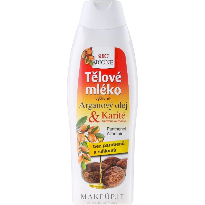 Bione Cosmetics Argan Oil + Shea Nærende Kropsmælk 500 ml