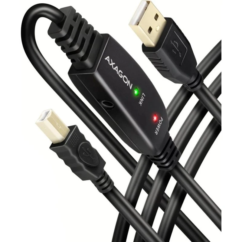 AXAGON USB 2.0 Printerkabel 10m Sort - ADR-210B