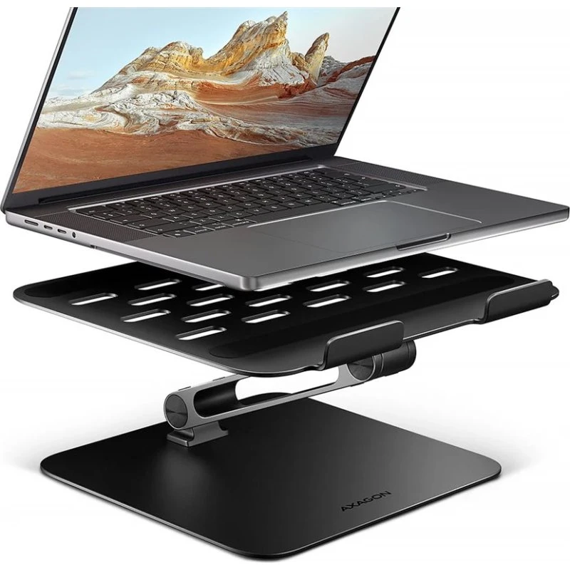 AXAGON Notebook Stand - Sort Aluminium - 10"-17.3"