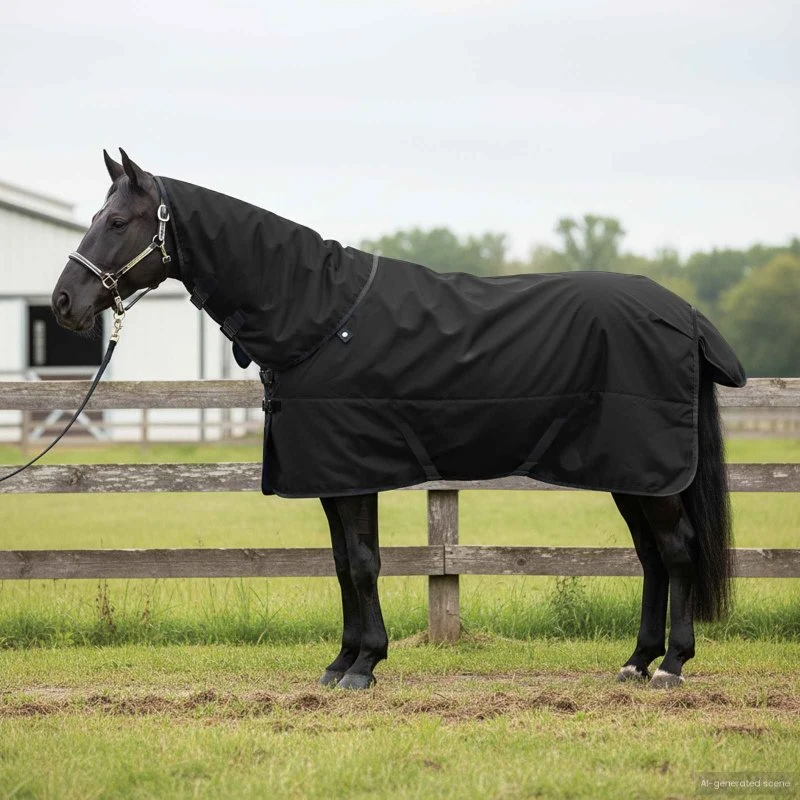 vidaXL Hestetæppe - Sort, 75 cm, Vandtæt Polyester