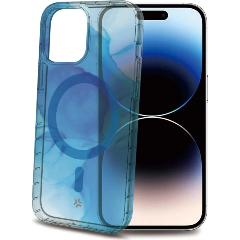 Celly Magshades MagSafe TPU Cover til iPhone 15 Pro - Blå
