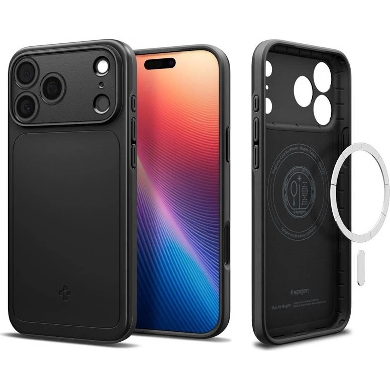 Spigen Thin Fit MagSafe til iPhone 17 Pro Max - Sort