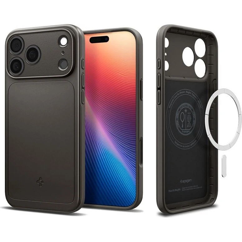 Spigen Thin Fit MagSafe til iPhone 17 Pro - Gunmetal
