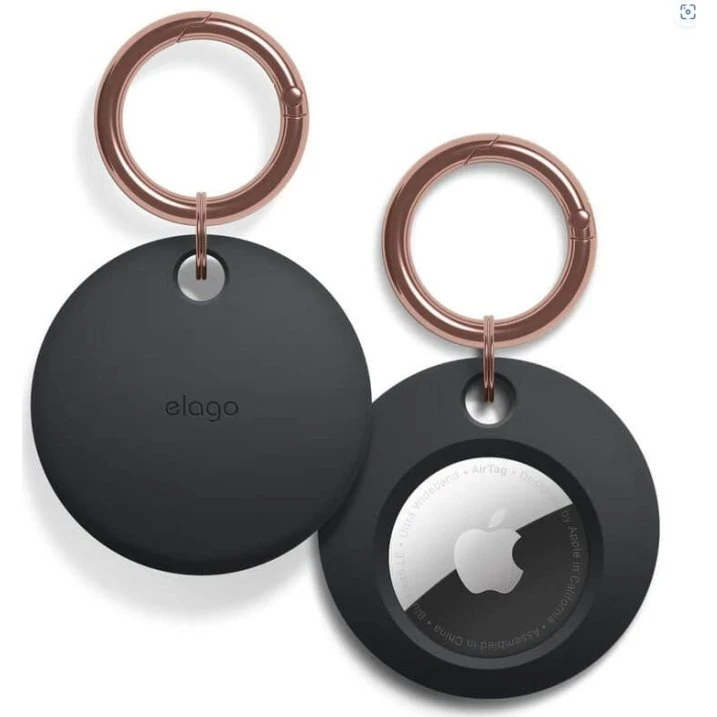 Elago Cover til AirTag med Nøglering - Sort