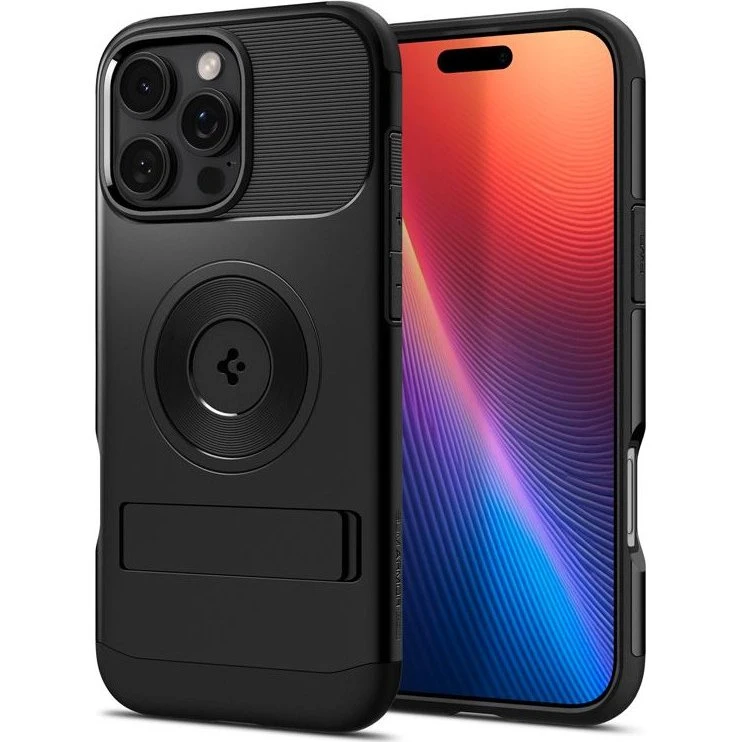 Spigen Slim Armor Cover til iPhone 16 Pro Max - Sort