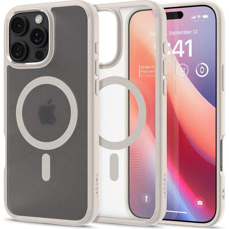 Spigen Ultra Hybrid MagSafe til iPhone 16 Pro Max - Frost Natural Titanium