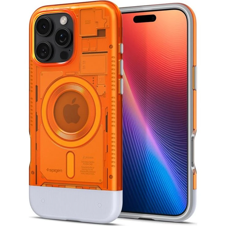 Spigen Classic C1 MagSafe Cover til iPhone 16 Pro - Tangerine