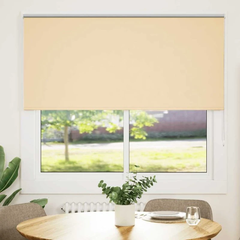vidaXL mørklægningsrullegardin beige 145x175 cm