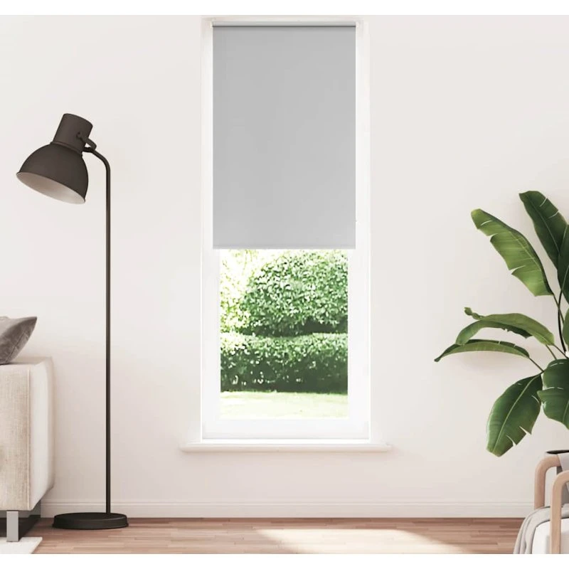 vidaXL rullegardin mørklægning 65x210 cm - lysegrå polyester