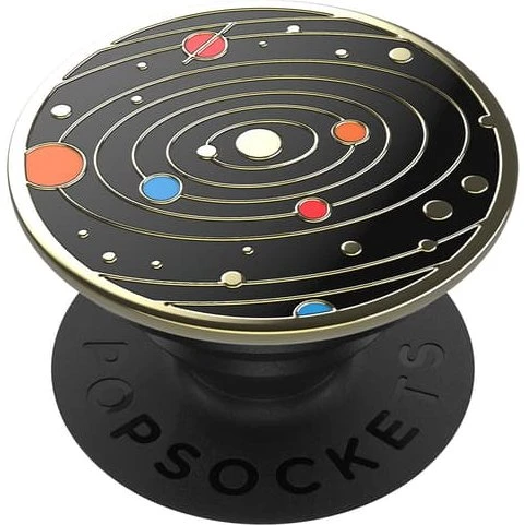 PopSockets PopGrip PREMIUM Enamel Solar Flare Black