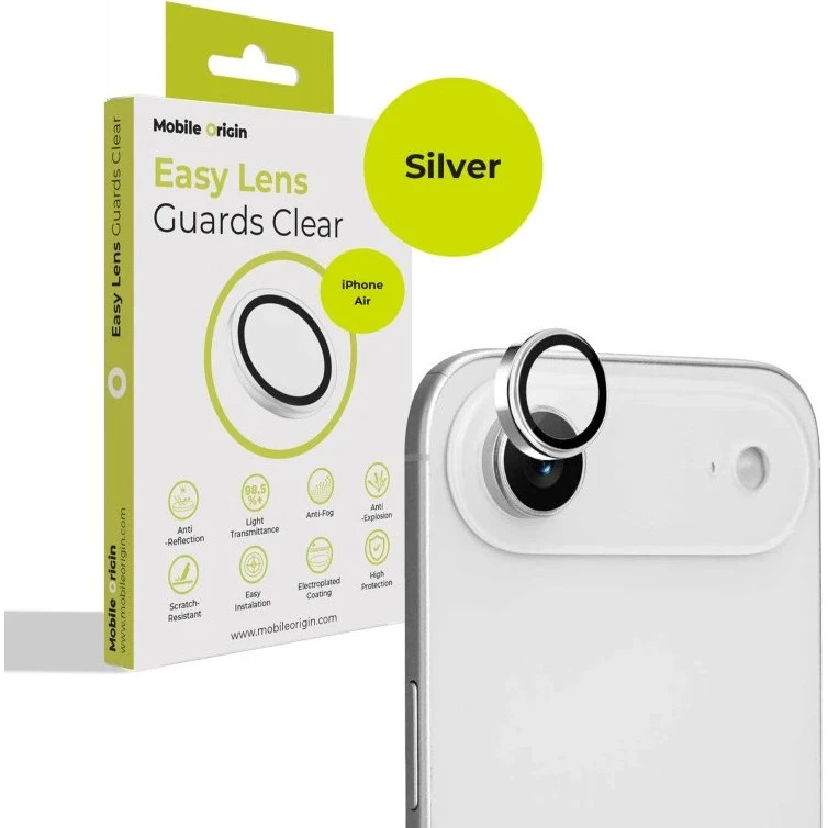 Mobile Origin Easy Lens Guards til iPhone 17 Air - Silver