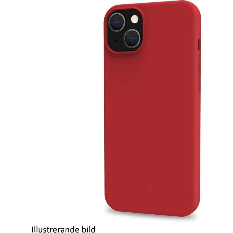 Celly Cromo Soft Rubber Cover til iPhone 16 - Rød