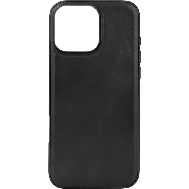 Buffalo MagSeries Læderbackcover til iPhone 16 Pro Max - Sort