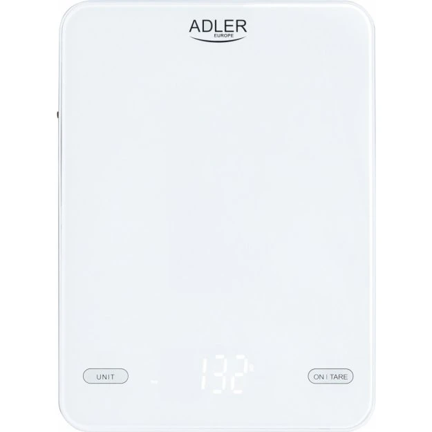 Adler AD 3177w Køkkenvægt 10 kg, USB-opladning, hvid