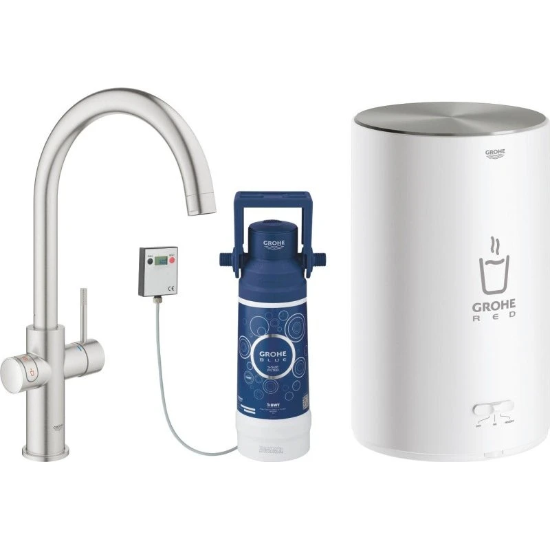 Grohe Red Duo Køkkenarmatur med kogende vand, M, Krom