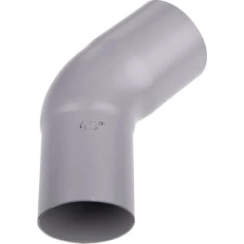 Plastmo bøjning 45° Ø75mm, grå