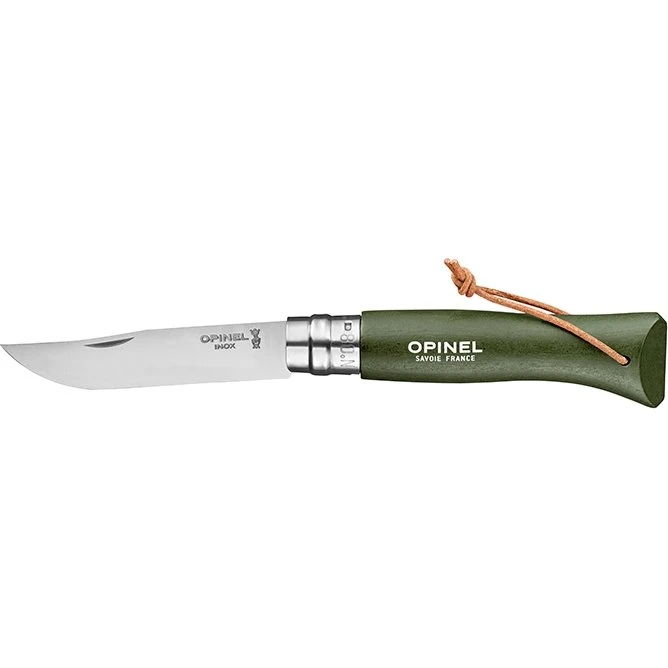 Opinel Foldekniv nr. 8, Khaki - Bøgeskaft