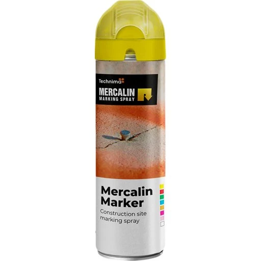 Mercalin Mærkespray Fluorescerende Gul 500 ml