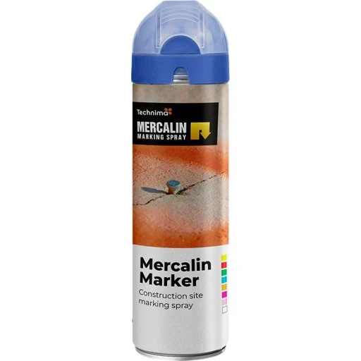 Mercalin Mærkespray Fluorescerende Blå 500 ml