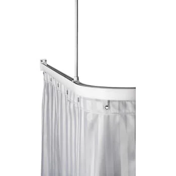 Leijma Stabil badeforhængsstang 90x90x90 cm, hvid