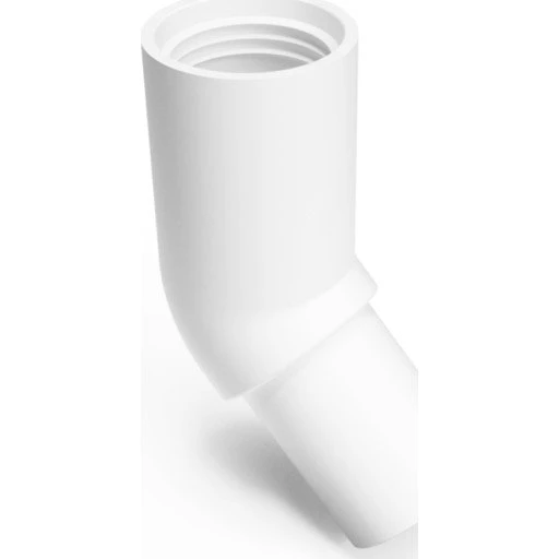Purus Afløbsbøjning 45°, Ø32 mm, hvid PP-plast med spids