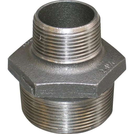 Georg Fischer Sort brystnippel 1 1/2" x 3/4"