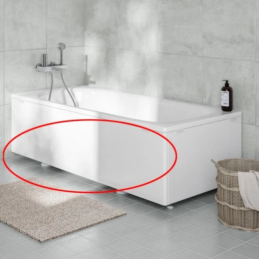 Ifö Caribia frontpanel til 140 cm badekar, hvid emaljeret stål