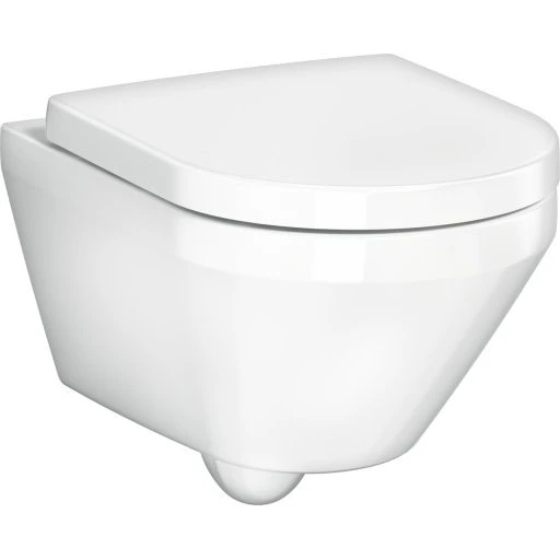 Gustavsberg Graphic væghængt toilet, uden skyllekant, hvid
