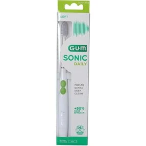 GUM Sonic Daily Soft elektrisk tandbørste – hvid