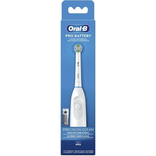 Oral-B elektrisk tandbørste, batteridrevet hvid (2x AA)