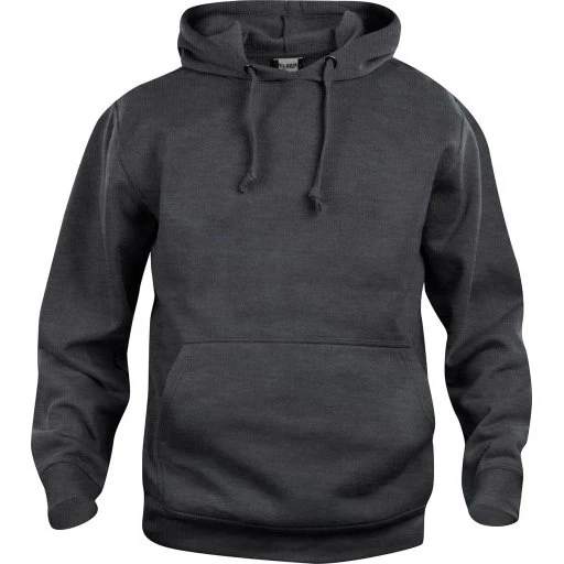 Clique Basic hoodie, koksgrå meleret, str. 2XL